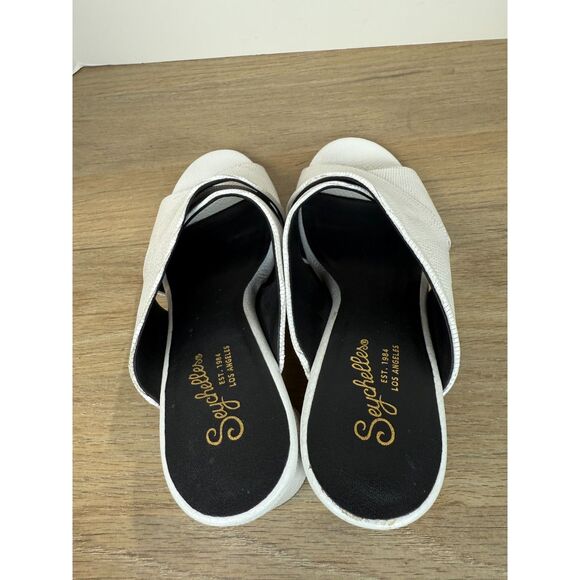 Seychelles Embark Heeled Sandals Women’s Size 8.5 White Summer Cross Straps - Picture 6 of 13